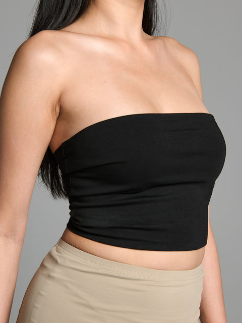 Sinsay Women's Black Strapless Crop Top | Sinsay In Lebanon