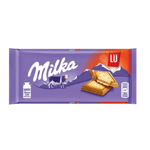 Milka Lu Alpine Chocolate With Biscuits Chocolate Bar 87g | Milka In Lebanon