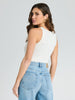 Sinsay Women’s White Collared Body Sleeveless Bodysuits | Sinsay in Lebanon