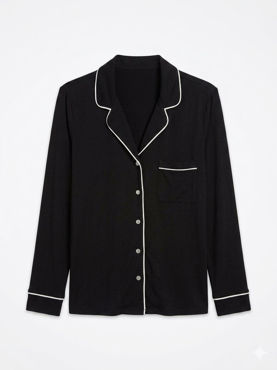 Alfani Women's Black Long Sleeves Pajama Top | Alfani In Lebanon