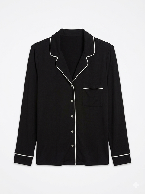 Alfani Women's Black Long Sleeves Pajama Top | Alfani In Lebanon