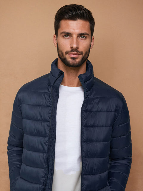 Sinsay Men's Navy Quilted Puffer Jacket | Sinsay In Lebanon