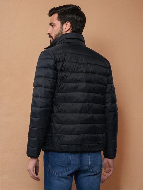 Sinsay Men's Black Quilted Puffer Stand Up Collar Jacket|Sinsay In Lebanon