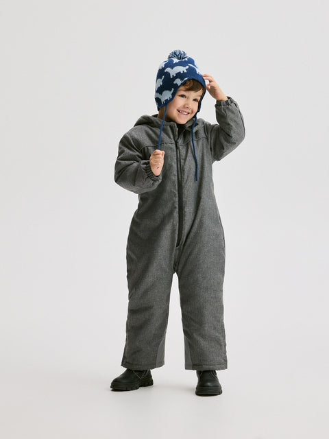 Reserved Baby Boy's Dark Grey Insulated Snowsuit With Hood | Reserved In Lebanon