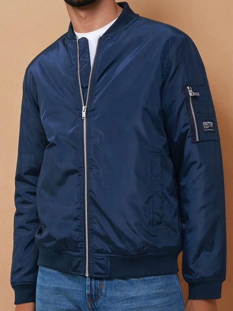 Sinsay Men's Navy Plain Lining Bomber Jacket|Sinsay In Lebanon