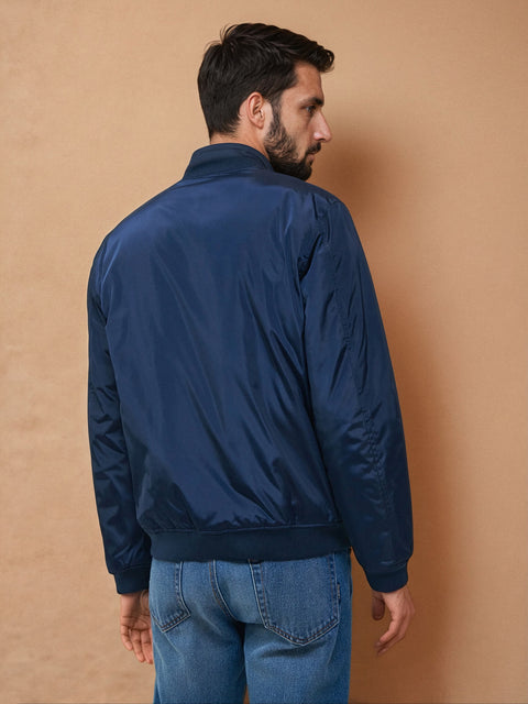 Sinsay Men's Navy Plain Lining Bomber Jacket|Sinsay In Lebanon
