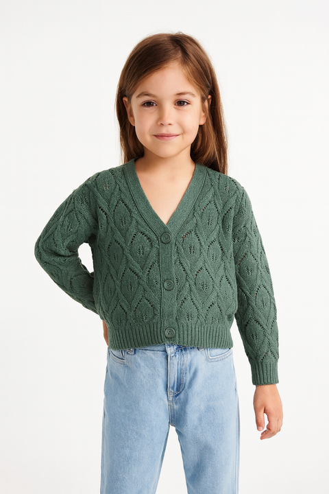 Sinsay Girl's Mint Green Knitted Cardigan | Sinsay In Lebanon