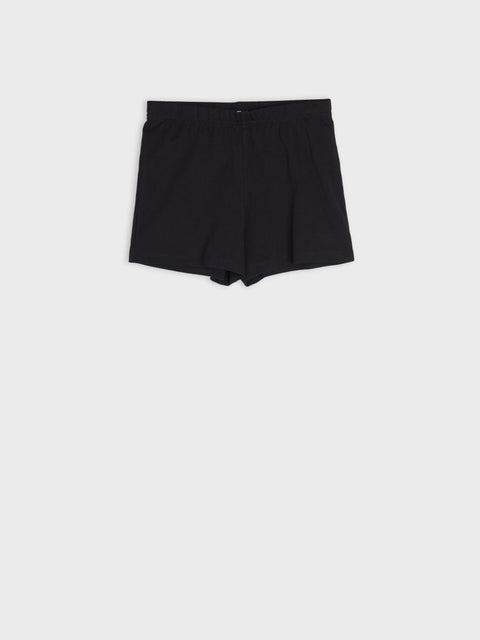 Black shorts on a white background