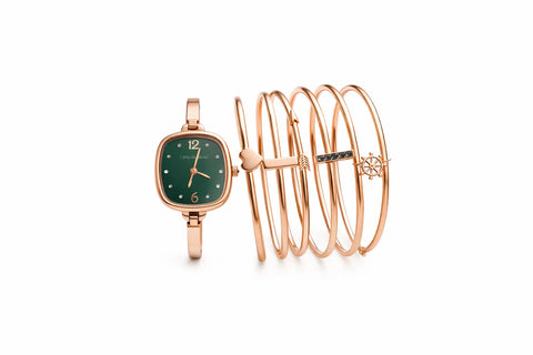 Laura Ashley Women's Rose Gold 5 Pc Jewelry Set With Watch | Laura Ashley In Lebanon