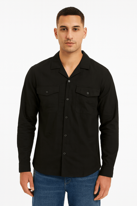 Jack & Jones Men's Black 2 Chest Pockets Shirt | Jack & Jones In Lebanon