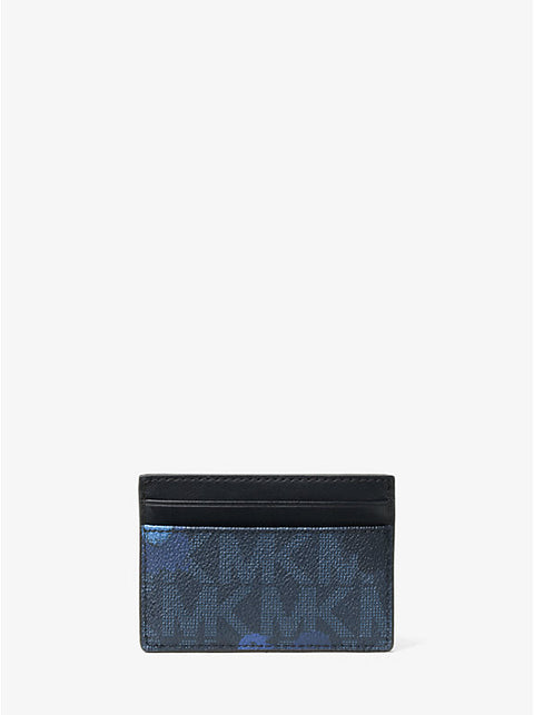 Michael Kors Men's Black Jet Set Painterly Camo Card Case | Michael Kors In Lebanon