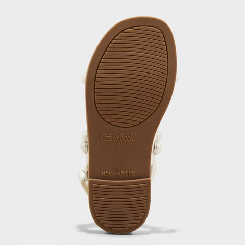 Cat & Jack Girl's White Toddler Selene Pearl Sandal's  |  Cat & Jack in Lebanon