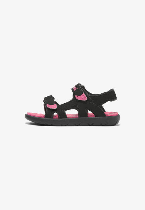Timberland Baby Girl's Black & Pink Perkins Row Double Strap Walking Sandals  | Timberland In Lebanon