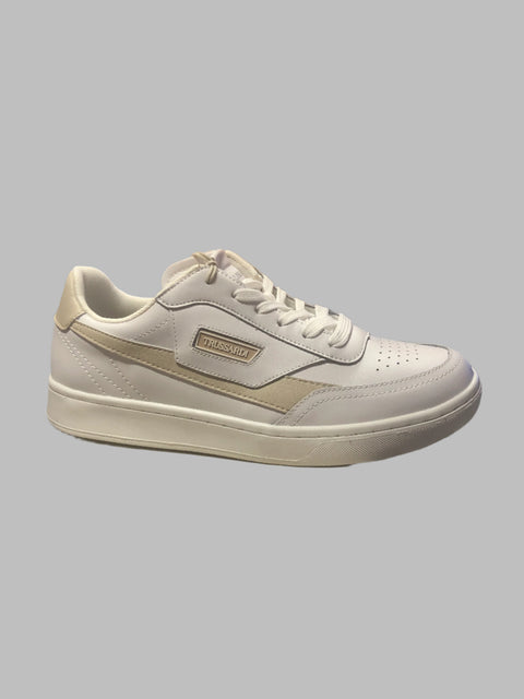 Trussardi Women's White & Beige Craft Sneakers | Trussardi in Lebanon