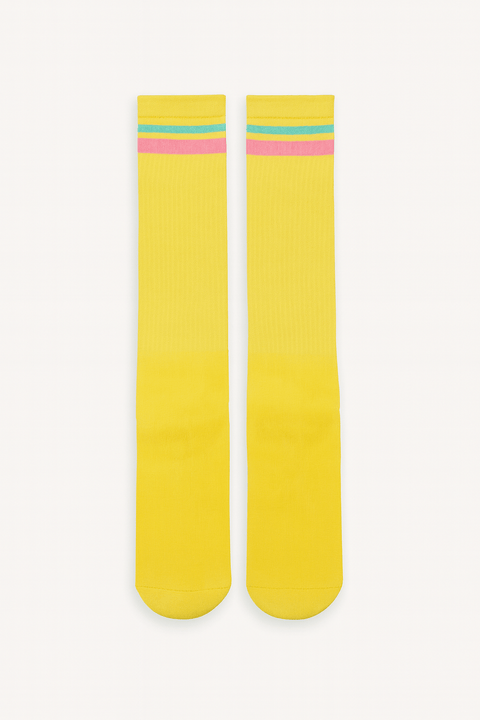 Forever 21 Women's Yellow Knee High Socks | Forever 21 In Lebanon