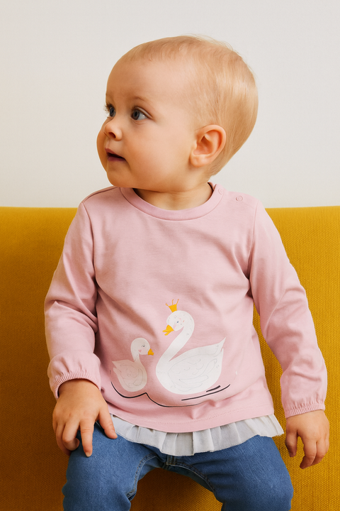 S.Oliver Baby Girl's Pink Long-Sleeve Blouse |S.Oliver in Lebanon