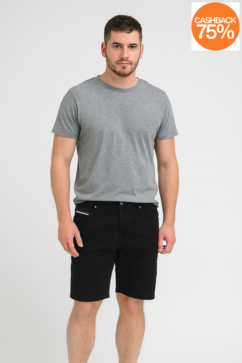 Ecko Unltd Men's Black Jeans Short ABF4176