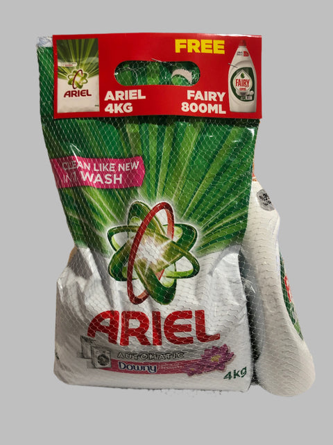 Ariel Automatic Powder 4kg + Fairy 800ml | Ariel In Lebanon