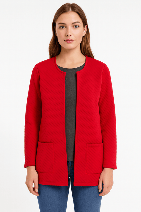 Sublevel Women's Dark Red Cardigan With Two Pockets | Sublevel In Lebanon