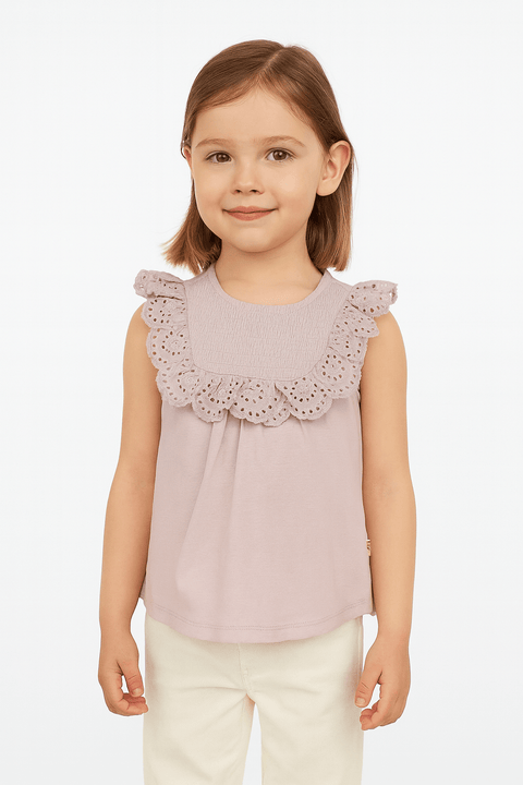 POMPdeLUX Girl's Light Purple Florence Lt Blouse |POMPdeLUX in Lebanon