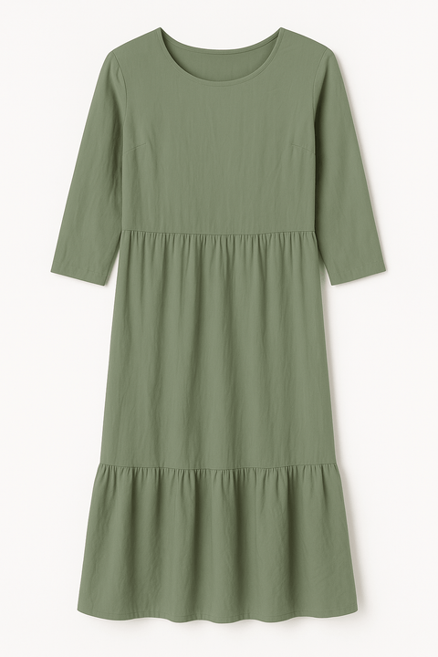 Fresh Made Femme Women's Mint Green Midi Dress  | Fresh Made Femme In Lebanon