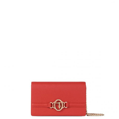 Trussardi Women's Red Leather Shoulder Chain Bag | Trussardi in Lebanon