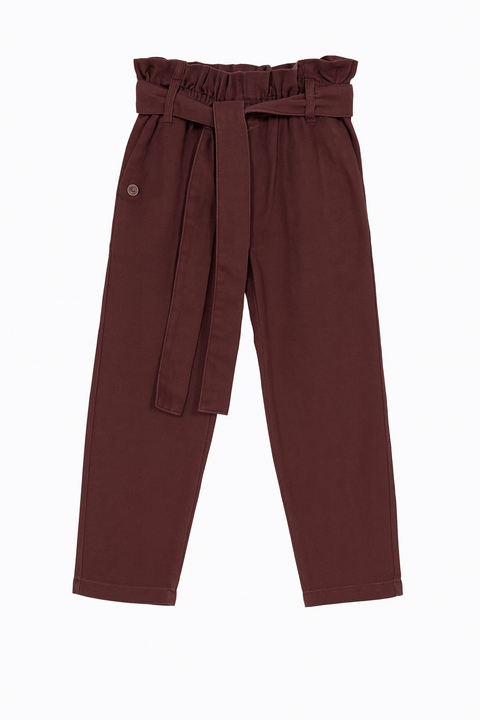 POMPdeLUX Girl's Burgundy  Organic Trousers |POMPdeLUX in Lebanon