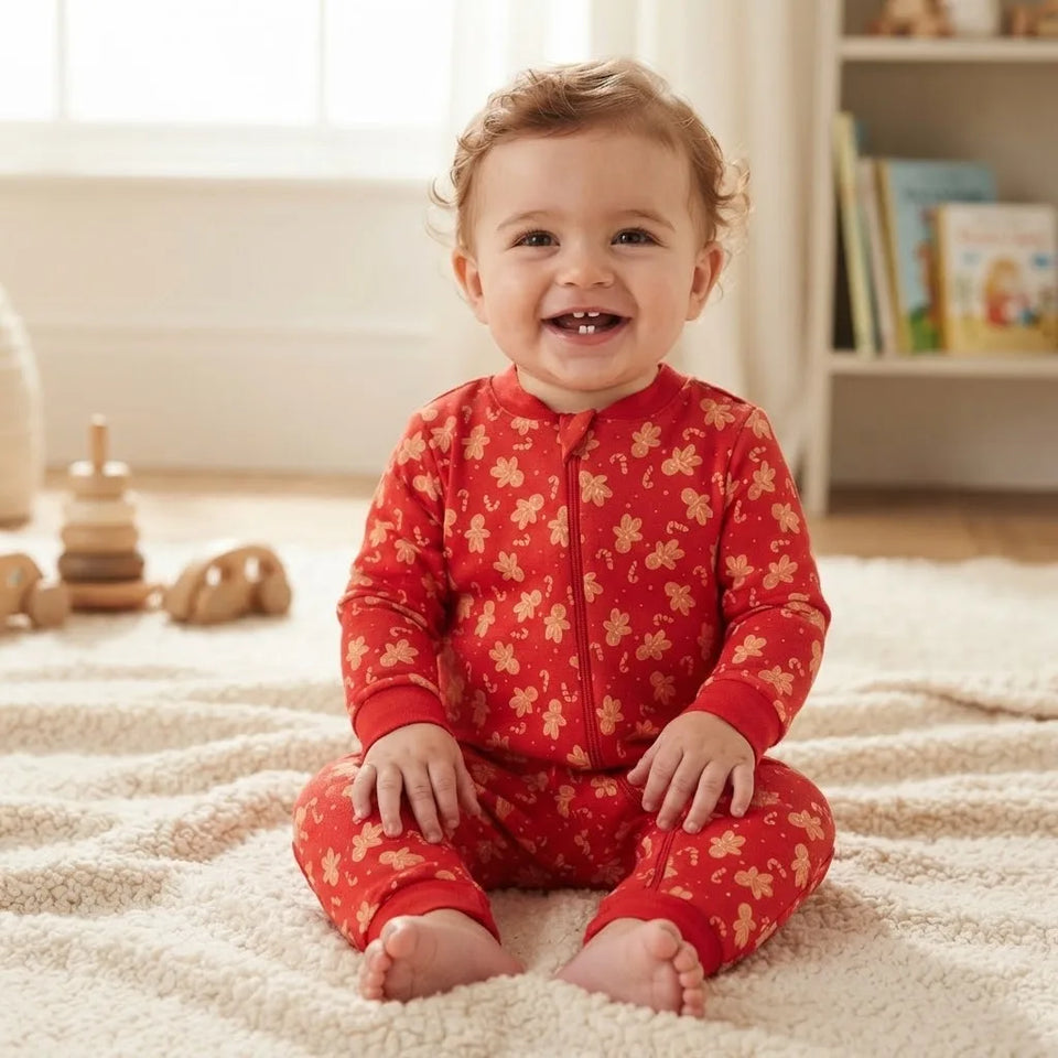 Sinsay Baby Boy's Red All-Over Printed Overall