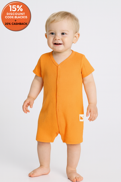 Sinsay Fox & Bunny Baby Boy's Orange Romper | Sinsay In Lebanon