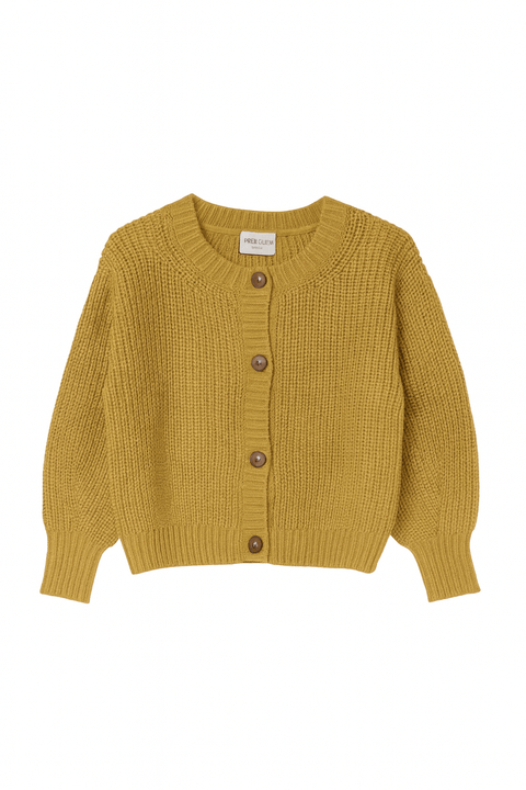 POMPdeLUX Girl's Dusty Yellow IIsa Lt Knit Cardigan| POMPdeLUX in Lebanon