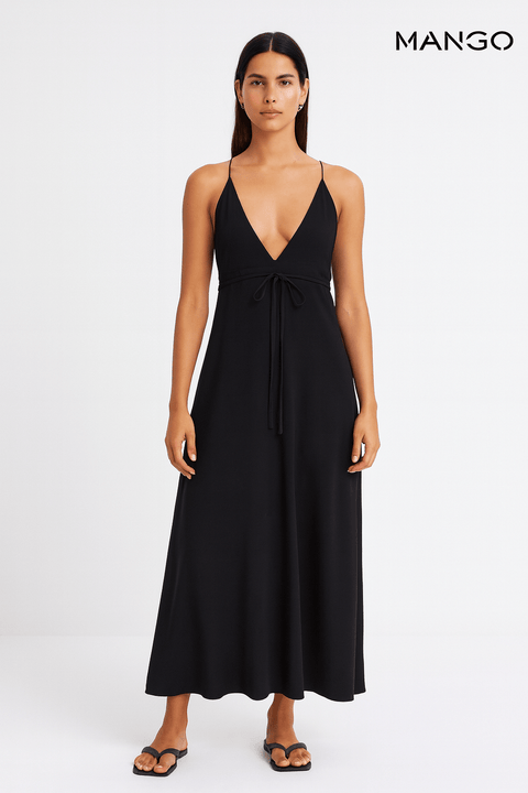 Mango Women's Black Cardigan Long Dress| Mango in Lebanon