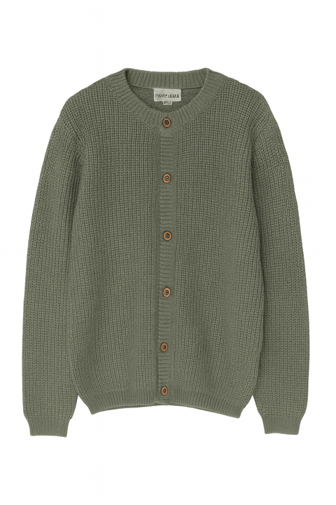 POMPdeLUX Girl's Green Knitted Cardigan| POMPdeLUX in Lebanon