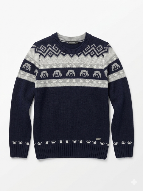 Ativo Boy's Navy Printed Blouse | Ativo In Lebanon