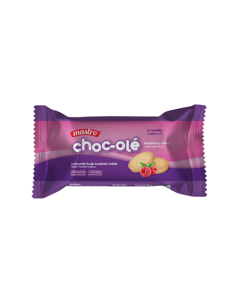 Mastro Choc-ole Biscuits Raspberry Cream  30g