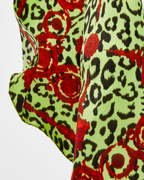 Bershka Women's Multicolor Leopard Print Neon Scarf 3536/642/509