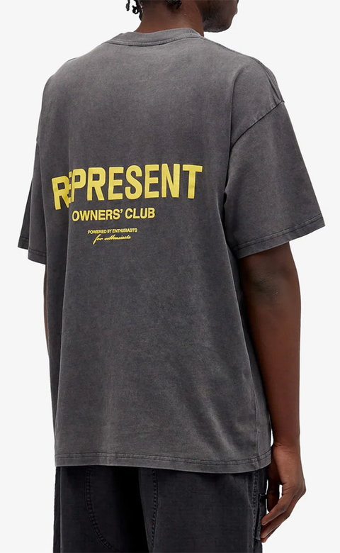Represent Men's Gray & Yellow Owner & Club T-Shirt | Represent In Lebanon