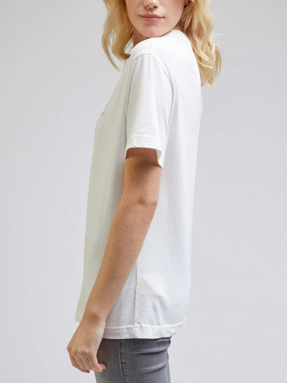 Lee Women's Off White Ecru Relaxed Crew Neck T-Shirt | Lee In Lebanon