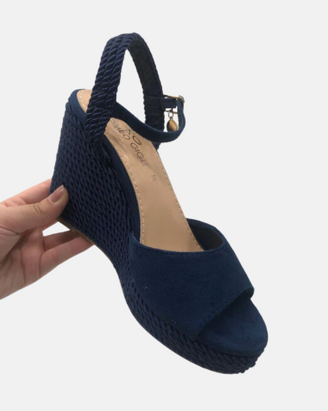 Romeo Gigli Women's Navy Blue Sandals SI56