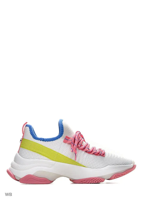 Steve Madden Women's White & Pink Mac Sneakers | Steve Madden In Lebanon