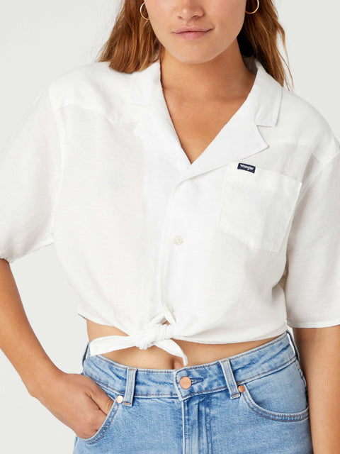 Wrangler Women's White Tie Resort Shirt | Wrangler In Lebanon