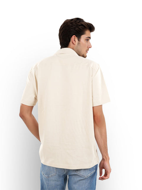 Celio Men's Beige Short Sleeve Shirt |Celio  in Lebanon