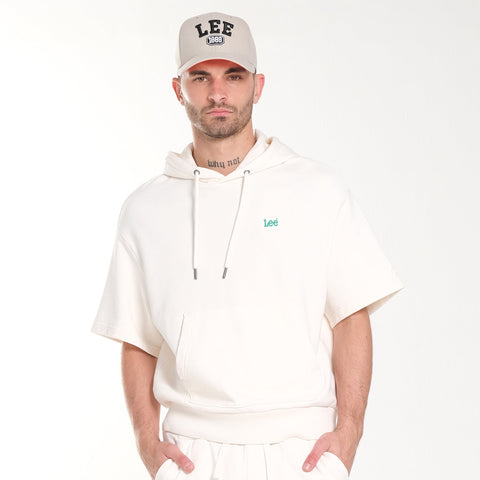 Lee Men's White Short Sleeve Sweatshirt Hoodie | Lee In Lebanon