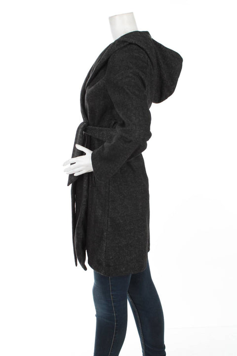 Fresh Made Women's Dark Gray Hooded Coat | Fresh Made In Lebanon
