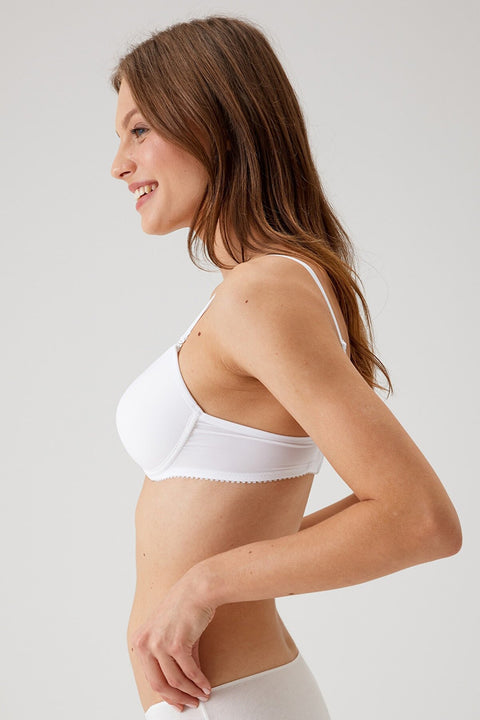 Pierre Cardin Women's White Underwear Push Up Filled Micro Bra 6005shr