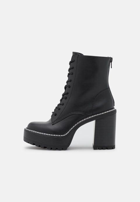 Madden Girl Women's Black Karma Block Heel Boots | Madden Girl In Lebanon