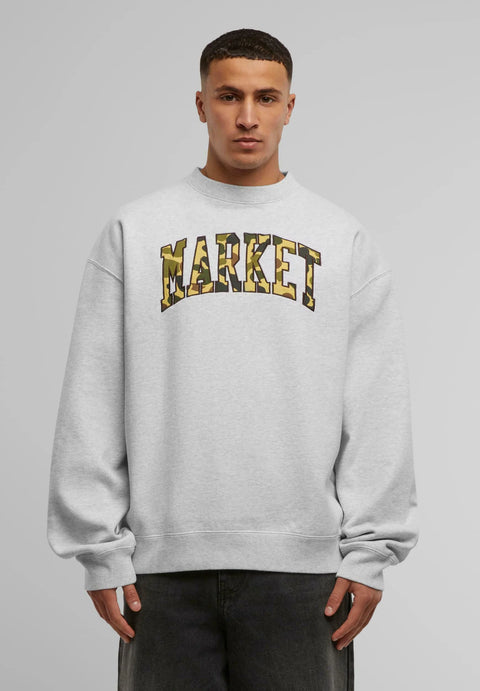 Market Men's Grey Duck Camo Arc Printed Sweatshirt | Market In Lebanon