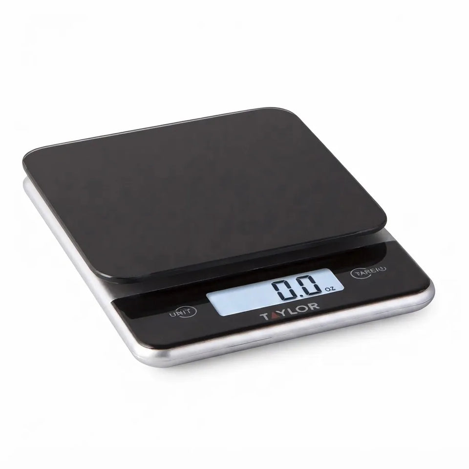 Taylor Black Glass Touch Button Kitchen Scale
