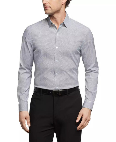 Calvin Klein Men's Navy & White X Extra Slim Fit Dress Shirt | Calvin Klein In Lebanon