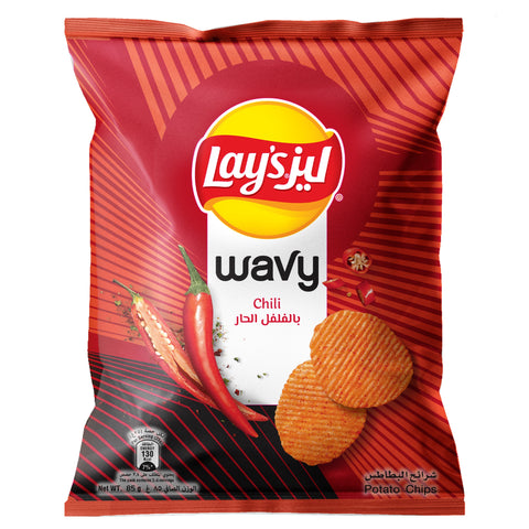 Lay's Wavy Chili Potato Chips 85g | Lay's In Lebanon