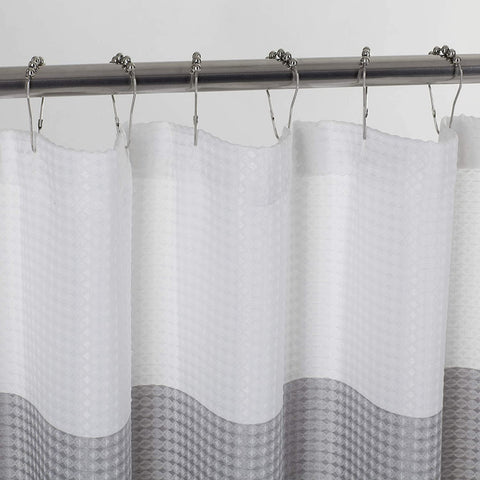 Ellen Tracy Gray Waffle Weave Ombre Stripe Fabric Shower Curtain | Ellen Tracy In Lebanon